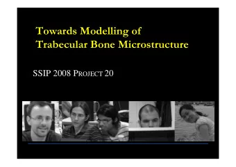 Towards Modelling of  National Alliance for Medical Image Computing  http://na-mic.org  Trabecular