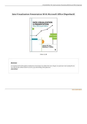 Data V isualization Presentation With Microsoft Office (Paperback)  Data V isualization