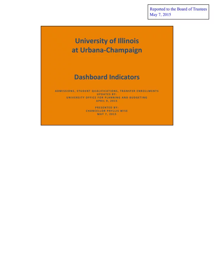 may 7 2015 as the footnote states this indicates the