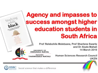 Ag  Agenc  ency  y an  and  d im  impa  passes  sses to  to  su  success  ccess am  amongst  ongst