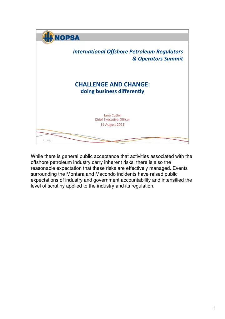 challenge and change