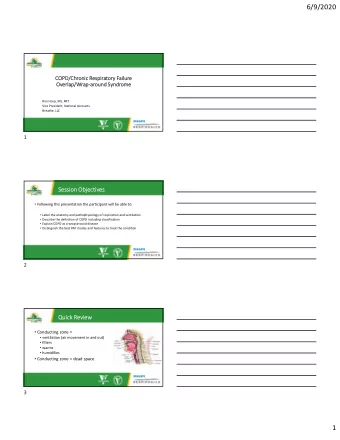 6/9/2020  CO  COPD/Chr  hroni onic Re  Respirat atory Fa Failure  Overlap/W  Ov  erlap/Wrap ap