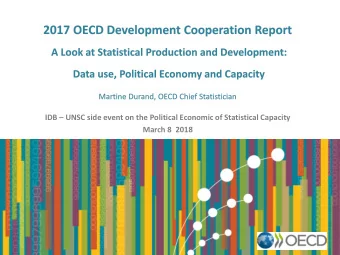 IDB  UNSC side event on the Political Economic of Statistical Capacity  March 8  2018  Annual