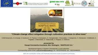 Climate change effect mitigation through cultivation practices in olive trees G.Michalopoulos