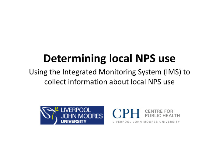 determining local nps use