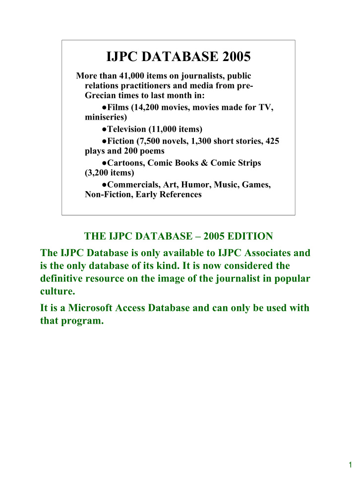 ijpc database 2005
