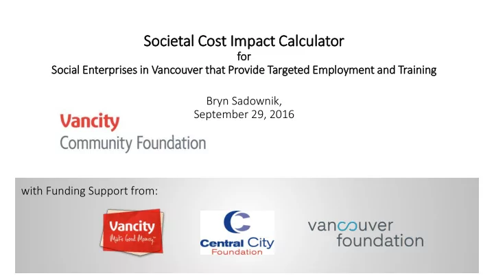 societal l cost im impact calc lculator