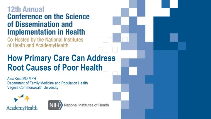 how primary care can address root causes of poor health