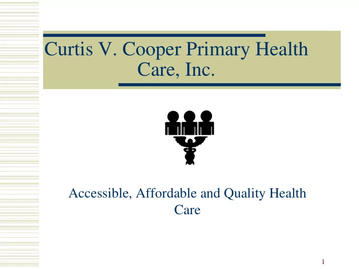 curtis v cooper primary health care inc