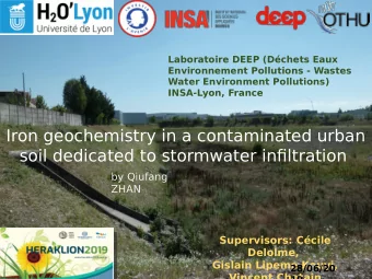 Iron geochemistry in a contaminated urban  soil dedicated to stormwater infjltration  by Qiufang