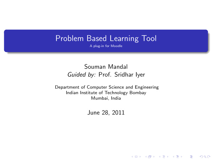 problem based learning tool
