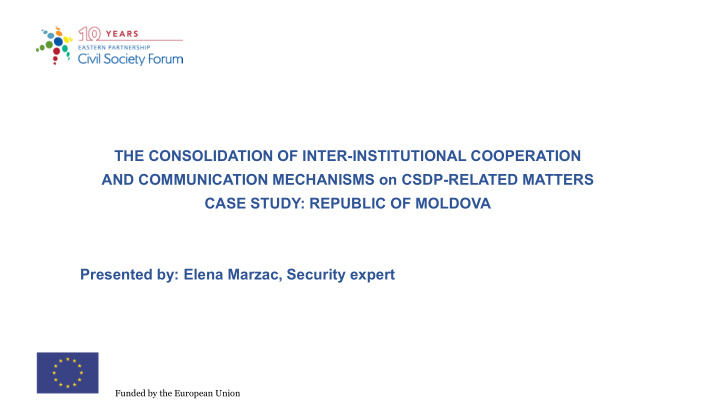 the consolidation of inter institutional cooperation and