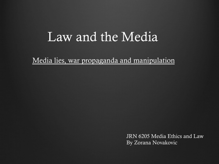 law and the media