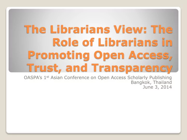 the librarians view the