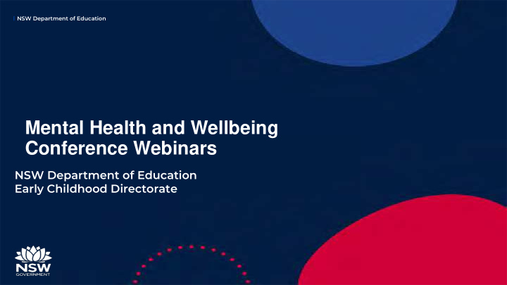 mental health and wellbeing conference webinars