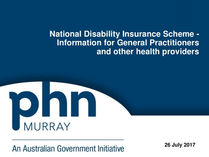 national disability insurance scheme information for