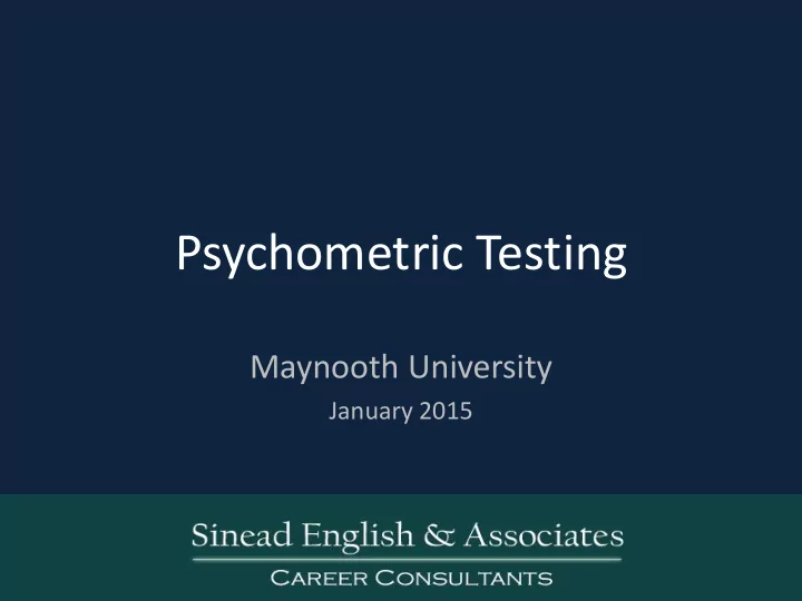 psychometric testing
