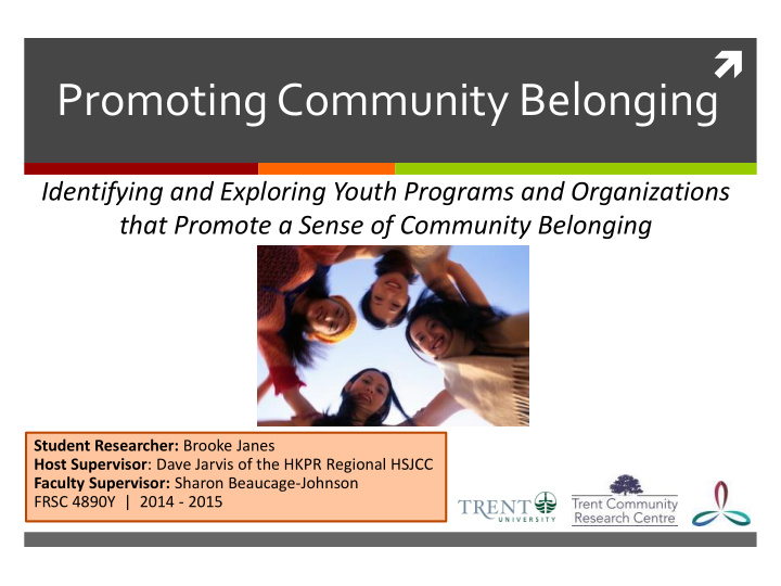 promoting community belonging