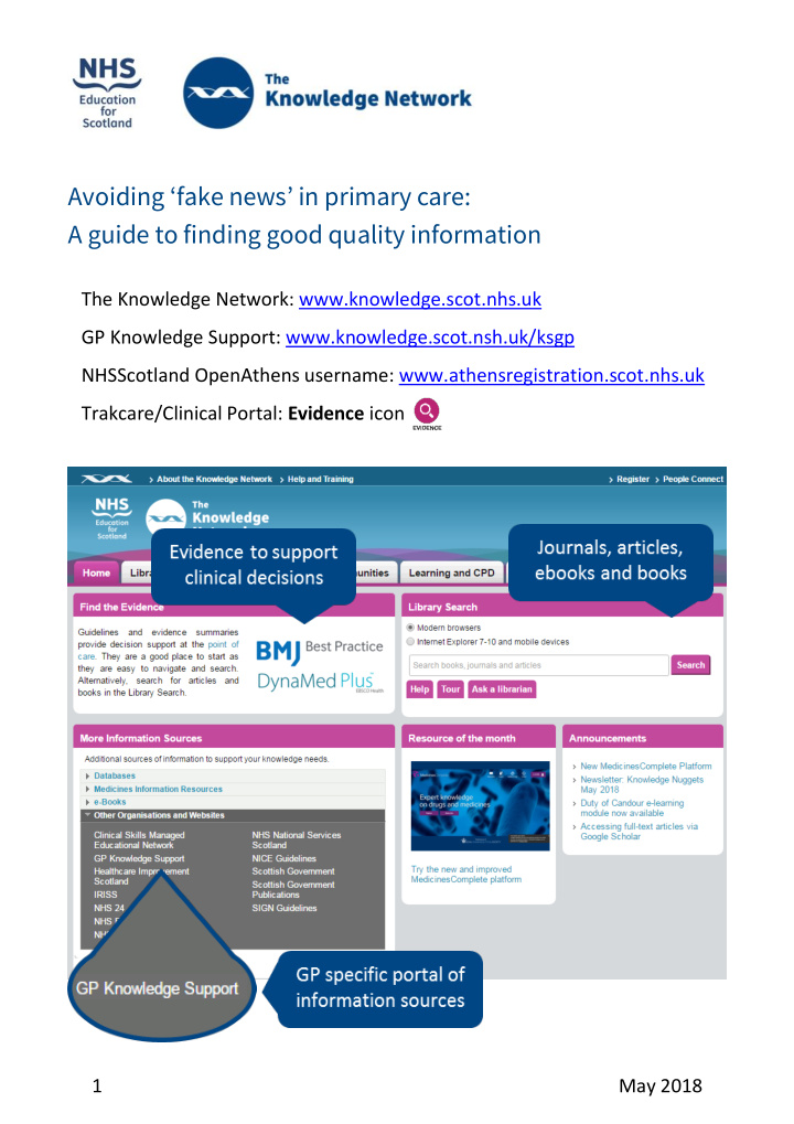 avoiding fake news in primary care a guide to finding