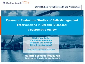 Economic Evaluation Studies of Self-Management  Interventions in Chronic Diseases:  a systematic
