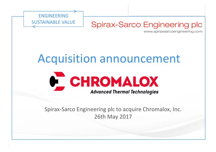 acquisition announcement