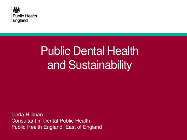 public dental health and sustainability