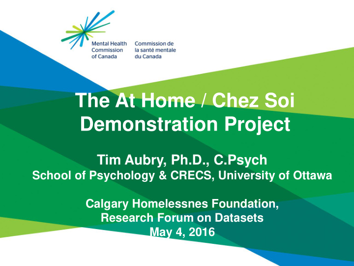 the at home chez soi demonstration project
