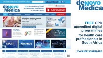 accredited digital  programmes  for health care  professionals in  South Africa