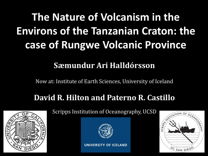 environs of the tanzanian craton the