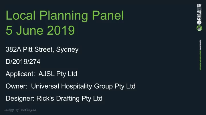 local planning panel 5 june 2019