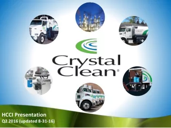 HCCI Presentation  Q2 2016 (updated 8-31-16)  HCCI April 2012 Roadshow Presentation  Safe Harbor