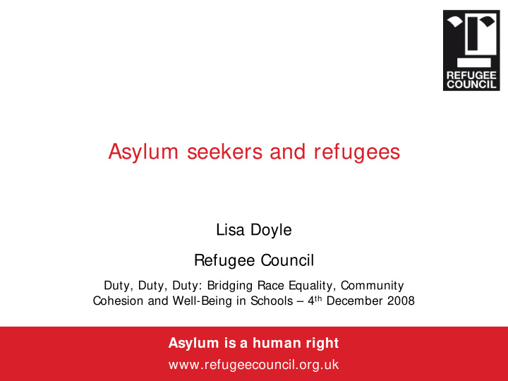 asylum seekers and refugees