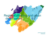 regional planning and urban development wellington