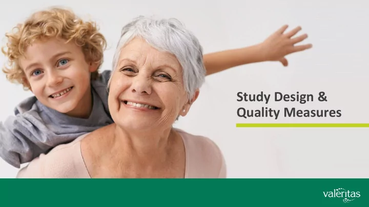 study design quality measures real world evidence