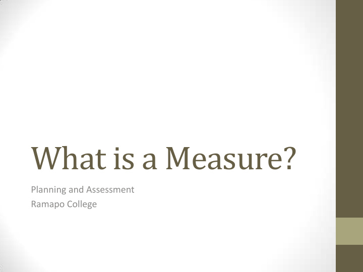 what is a measure
