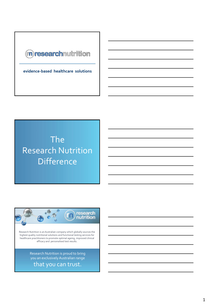 the research nutrition difference