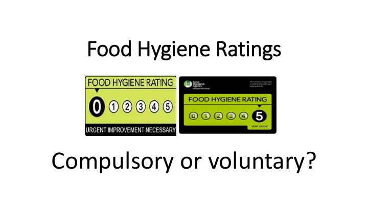 compulsory or voluntary fhr why bother