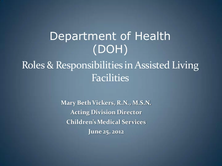 department of health doh
