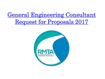 Re  Requ  quest  st for Pr  Propo  posals  sals 20  2017  17  Sele  lection  ction Committee