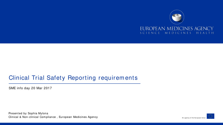 clinical trial safety reporting requirements