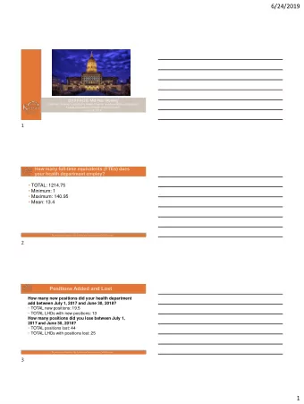 6/24/2019  2019 KALHD Mid-Year Meeting  Cristi Cain, Director, Local Public Health Program and