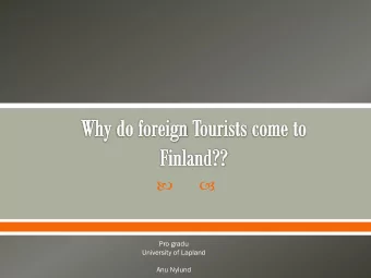 Pro gradu  University of Lapland  Anu Nylund  What kind of image Tourism professionals