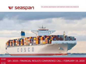 Q4  2019  FINANCIAL RESULTS CONFERENCE CALL  FEBRUARY 19, 2020  1  Financial Results