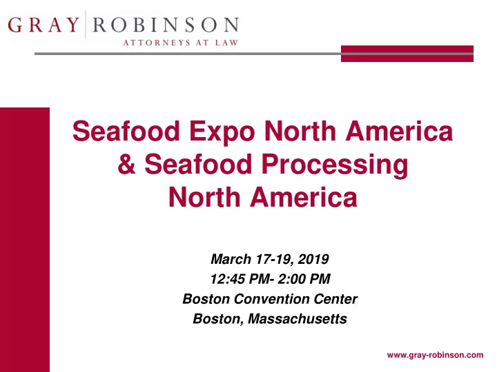 seafood expo north america seafood processing north