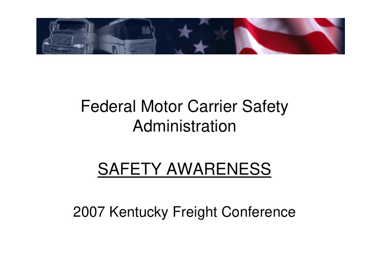federal motor carrier safety administration safety