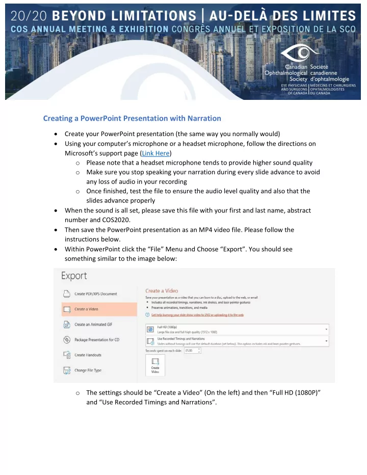 creating a powerpoint presentation with narration