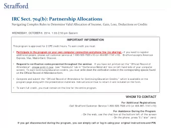 IRC Sect. 704(b): Partnership Allocations  Navigating Complex Rules to Determine Valid Allocation