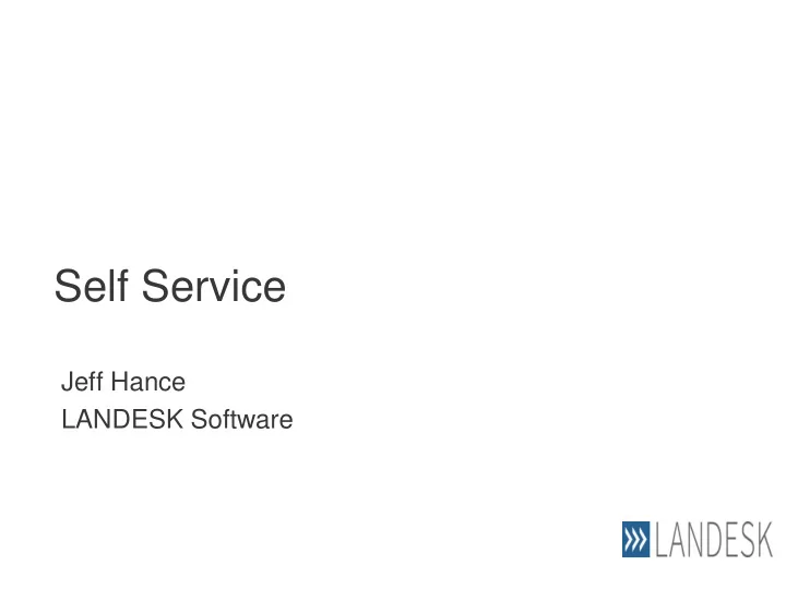 self service