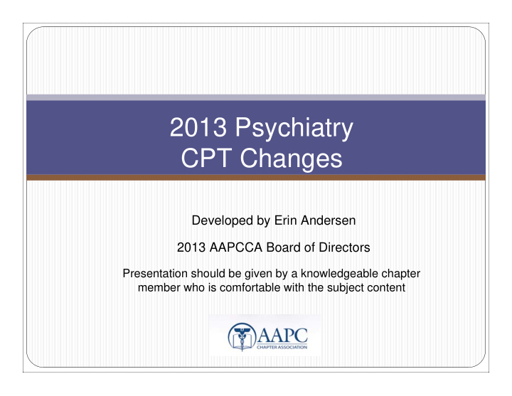 2013 psychiatry cpt changes