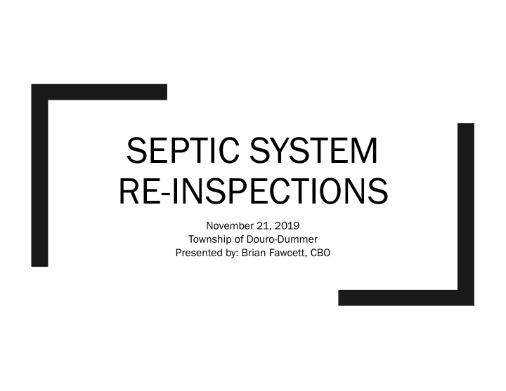 septic system re inspections